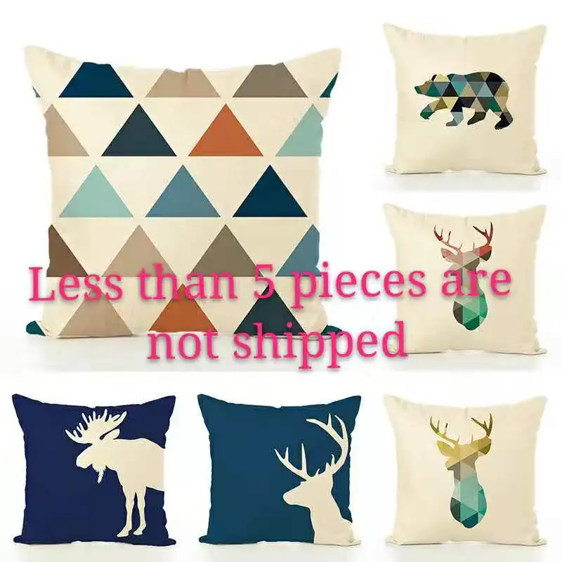 Чехол для подушки с изображением животных носорог наволочка декоративная