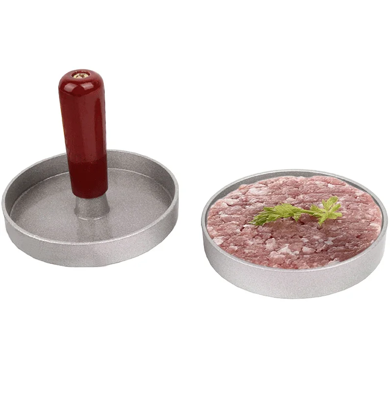 

IYouNice Hamburger Press Round Shape Aluminum Alloy 9cm Hamburger Meat Beef Grill Burger Press Patty Maker Mold Meat Tools
