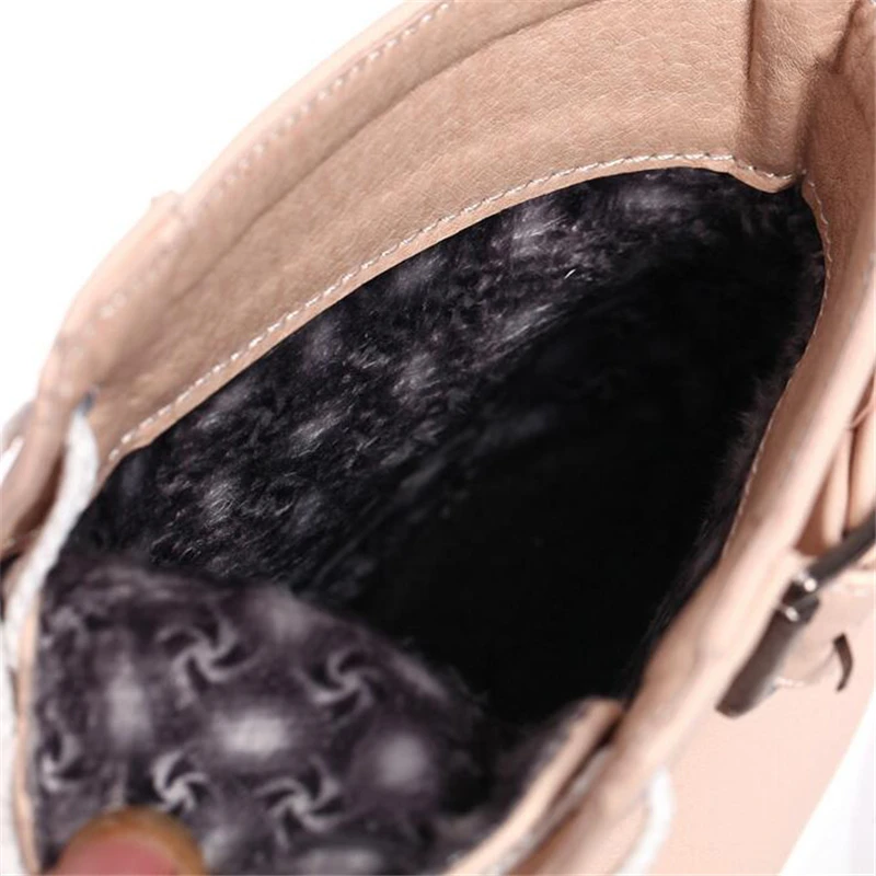 Женские ботинки на платформе розовые ботильоны толстом каблуке со шнуровкой