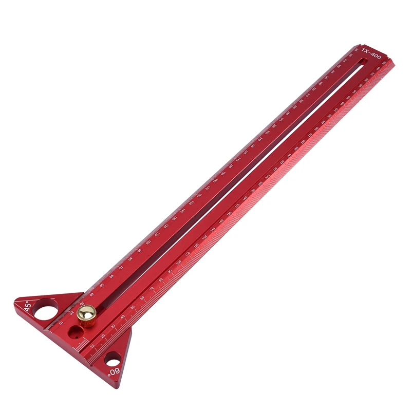 

2 Pcs Woodworking Angle Scribe Adjustable T-Shaped Scribe Scribe Aluminum Alloy Measuring Tool 400Mm & 500Mm