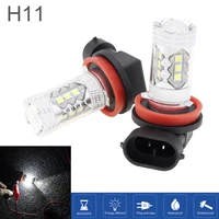h8 car headlight buls 12v 100w 6000k h11 9005 9006 white highlighting automobile led head lamp fog light bulbs for car 2pcs