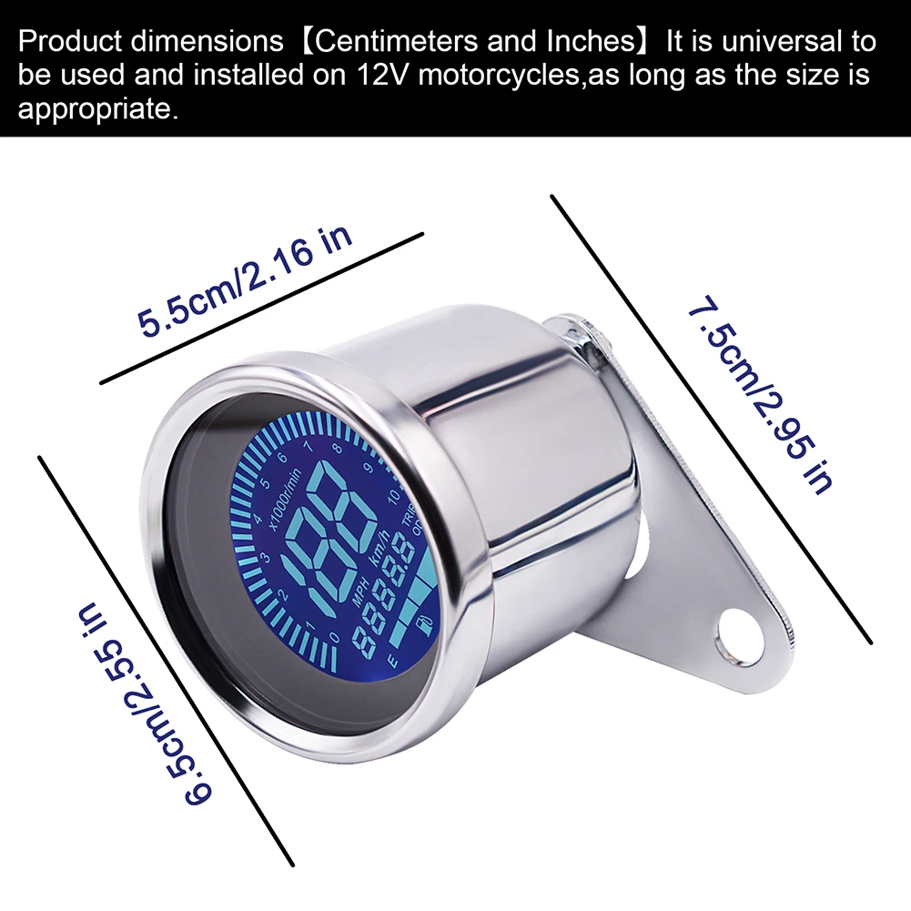 

Electronic Digital Speedometer Universal Motorcycle Speeeter Meter Counter LCD Tachometer Universal Gauge for Motor