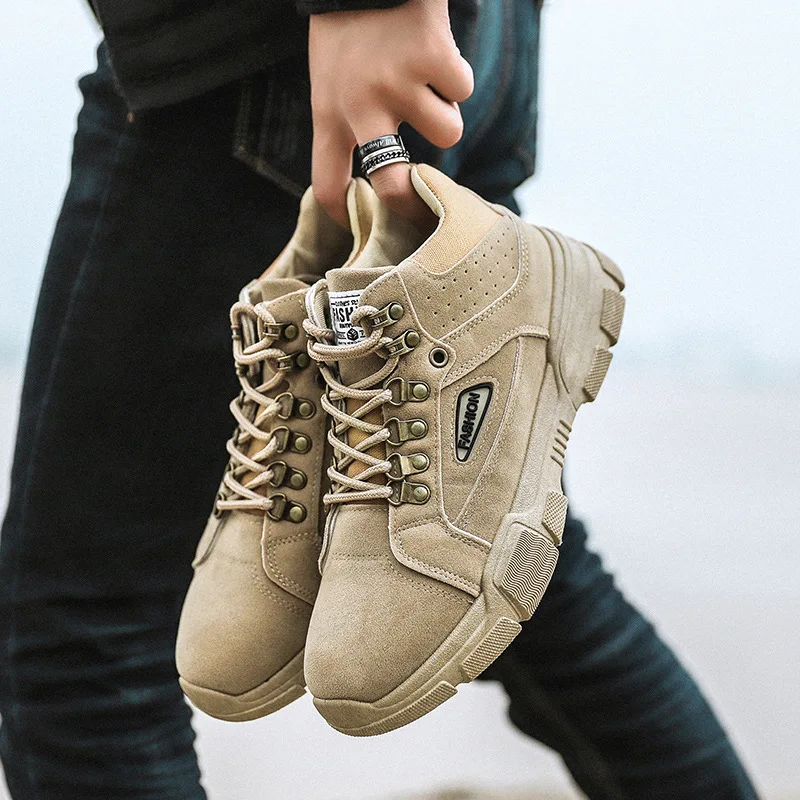 Обувь мужские ботинки кожаные Martens сезон осень-зима мотоциклетные ботильоны