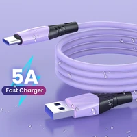 5a liquid silicone usb type c cable for huawei mate 40 pro p40 pro fast charging type c cable usb c data cable for samsung s10