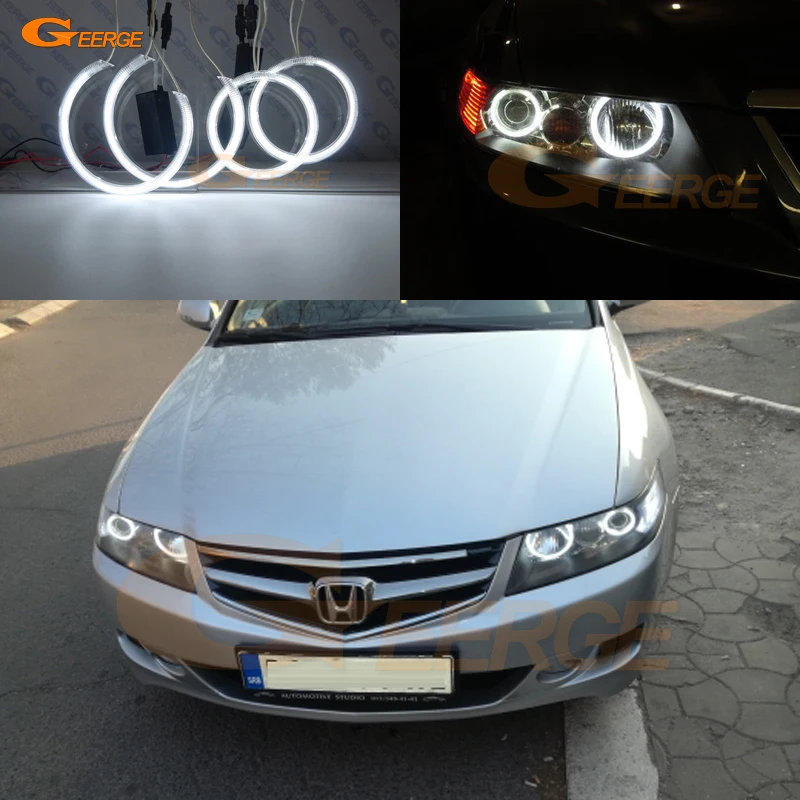 Отличные ультра яркие CCFL ангельские глазки Halo кольца комплект для honda accord CL7 CL9 CM2