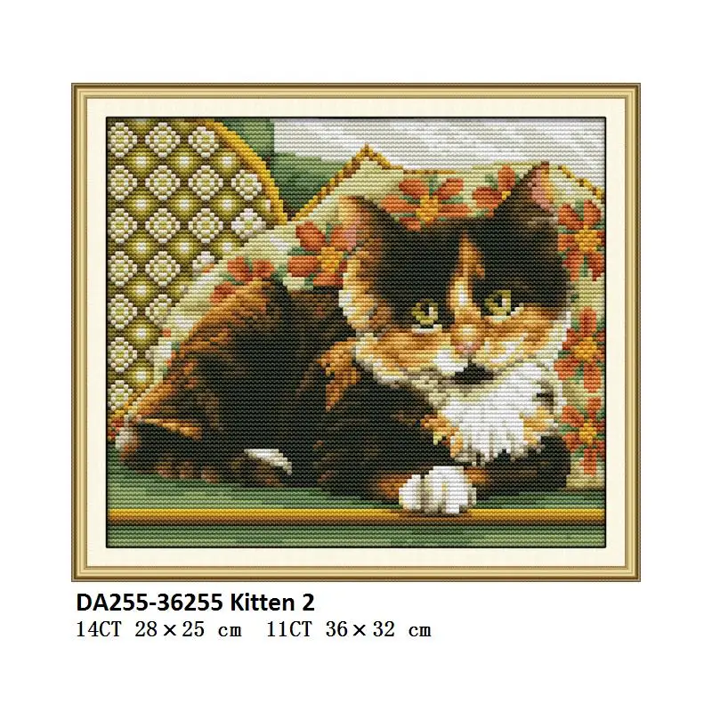 Cross Stitch DA255 Joy Sunday Счетный крест хлопок DMC кошка узоры вышивка крестиком напечатанный холст Набор для вышивки DIY рукоделие Aida ткань - Цвет: Cross Stitch DA255