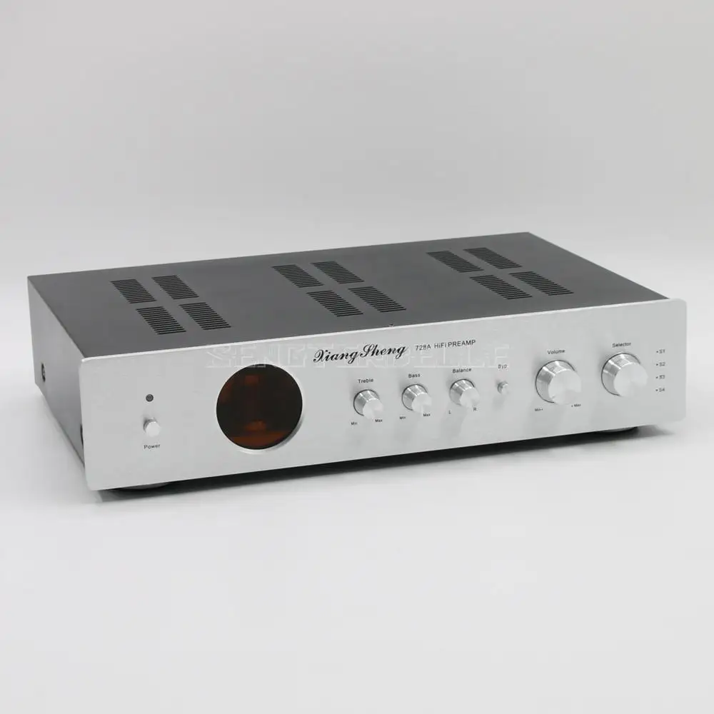Фото Готовый ламповый предусилитель 728A 12AT7+12AU7, стерео предусилитель HIFI с регулировкой громкости №1