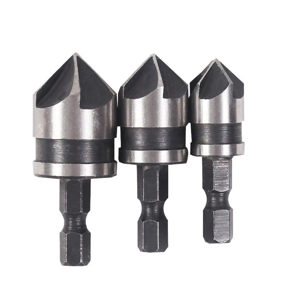 

3pcs 12-16-19mm Hex Countersink Boring Set for Wood Metal Quick Change Drill Bit Tools 3pcs Shank Carbon Steel