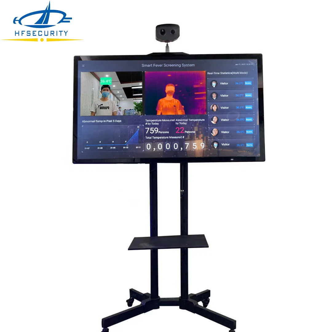 

HFSecurity High Speed Temperature Measurement CCTV Thermal Camera with Open API Software SDK For Airport Metro Subway RK3399