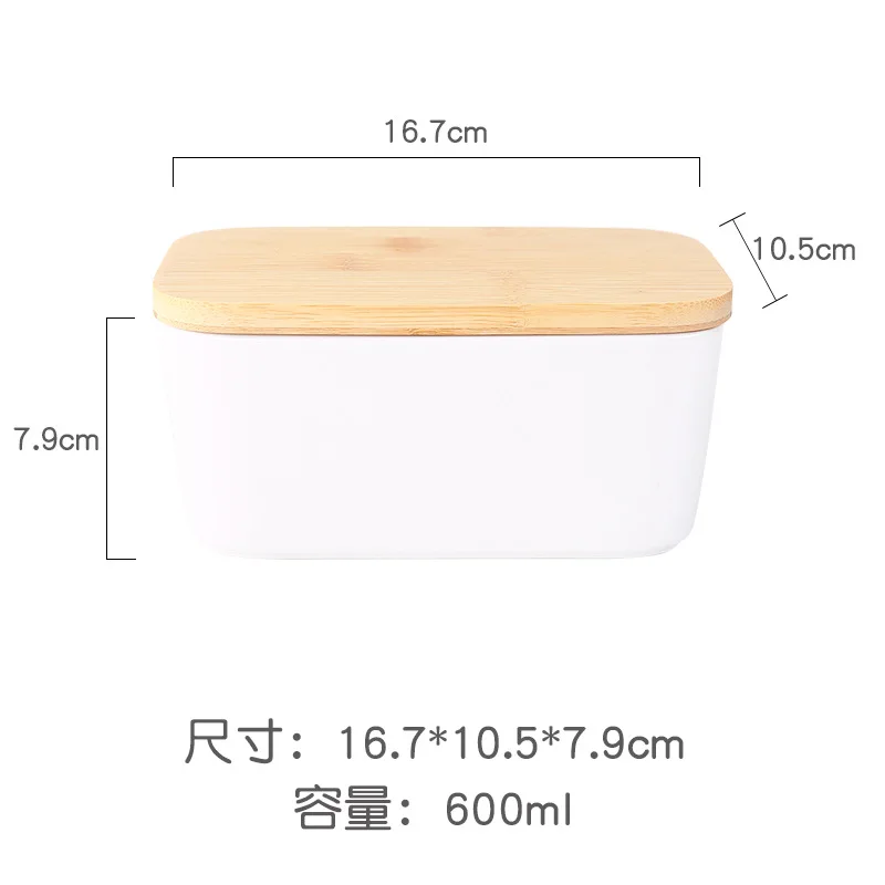 

New product promotion Multi-color ceramic with bamboo lid Silicone sealed kitchen refrigerator storage box Dishwasher