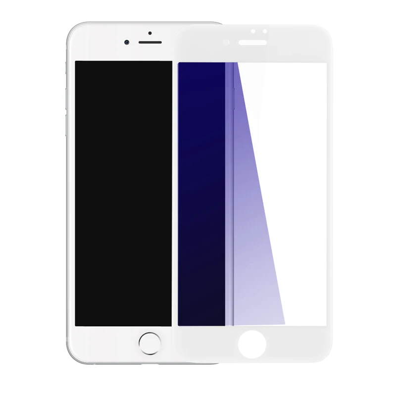 Anti-Blue White Baseus 0,23 мм Защитная пленка для экрана для iPhone 8 8 plus, тонкое закаленное стекло для iPhone 7 7 plus, пленка на весь корпус, Защитное стекло для экрана - Цвет: Anti-Blue White