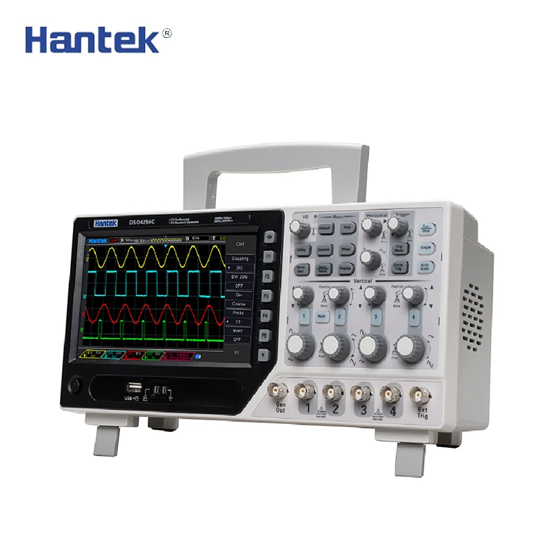 Hantek цифровой осциллограф DSO4254C 4CH 250 МГц 1Gs/s Настольный Osciloscopio 25 функция/генератор