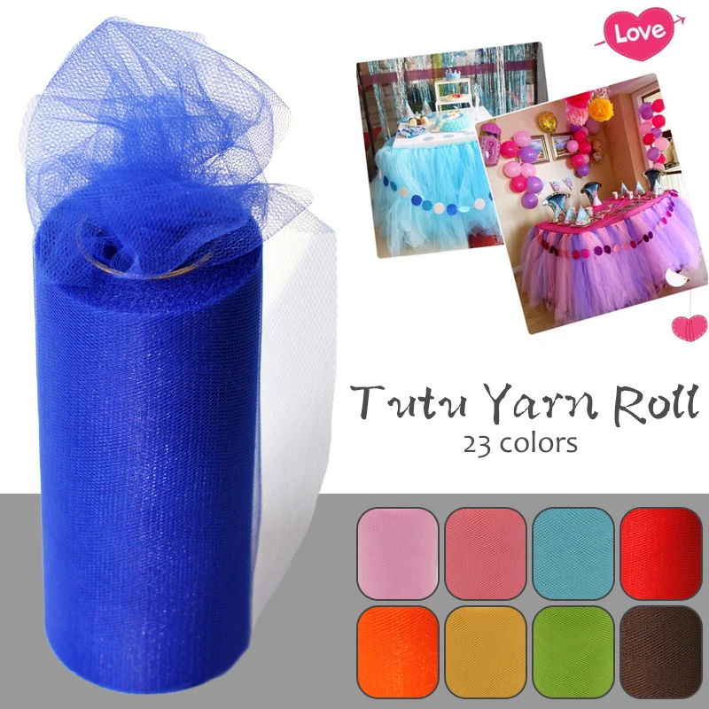 

25 Yards 15cm Tulle Roll Organza Fabric Wedding Decor Tutu Baby Shower Tulle Decoration Roll Party And Events Engagement