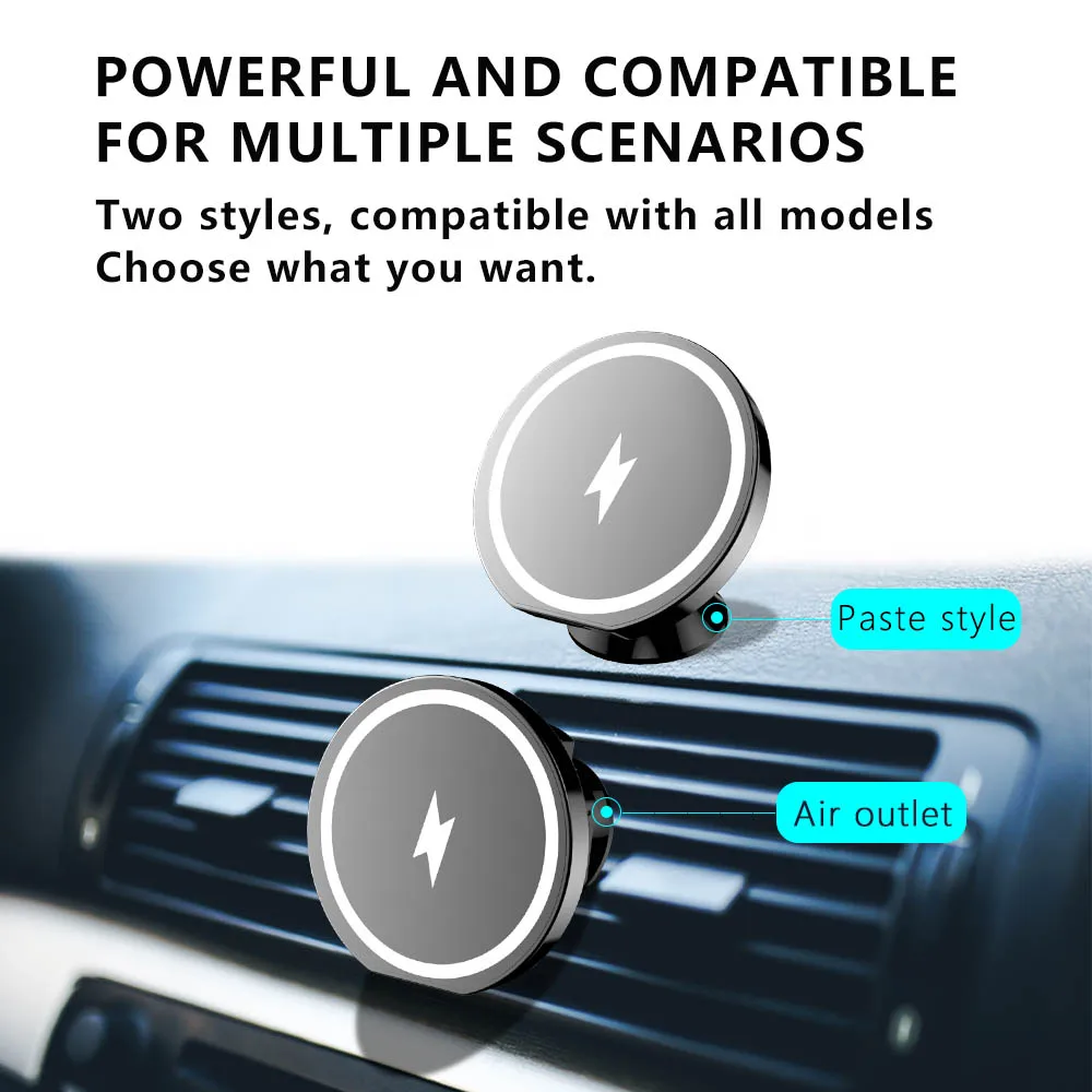 car phone holder bracket magnetic charger type cusb for mobile phone magsafing wireless charger holder air vent mount paste free global shipping