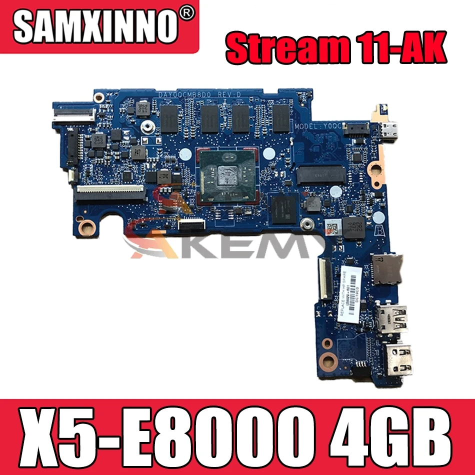 Ноутбук PC материнская плата Тетрадь для HP поток 11 AK AK1035NR DAY0QCMB8D0 L59929 601 Atom X5 E8000 4 Гб