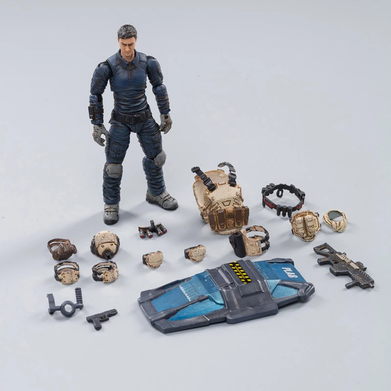 

1:18 Indigo Fleet Federation Explosion Proof Action Figure Specia Peacekeeping Force Soldier Doll Boy Toys Casa Scene Model