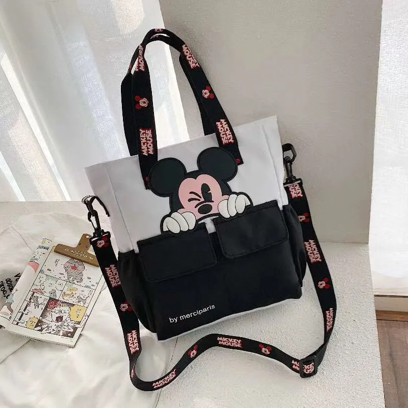 Нейлоновая школьная сумка для учеников Диснея Микки Маус средней школы детская