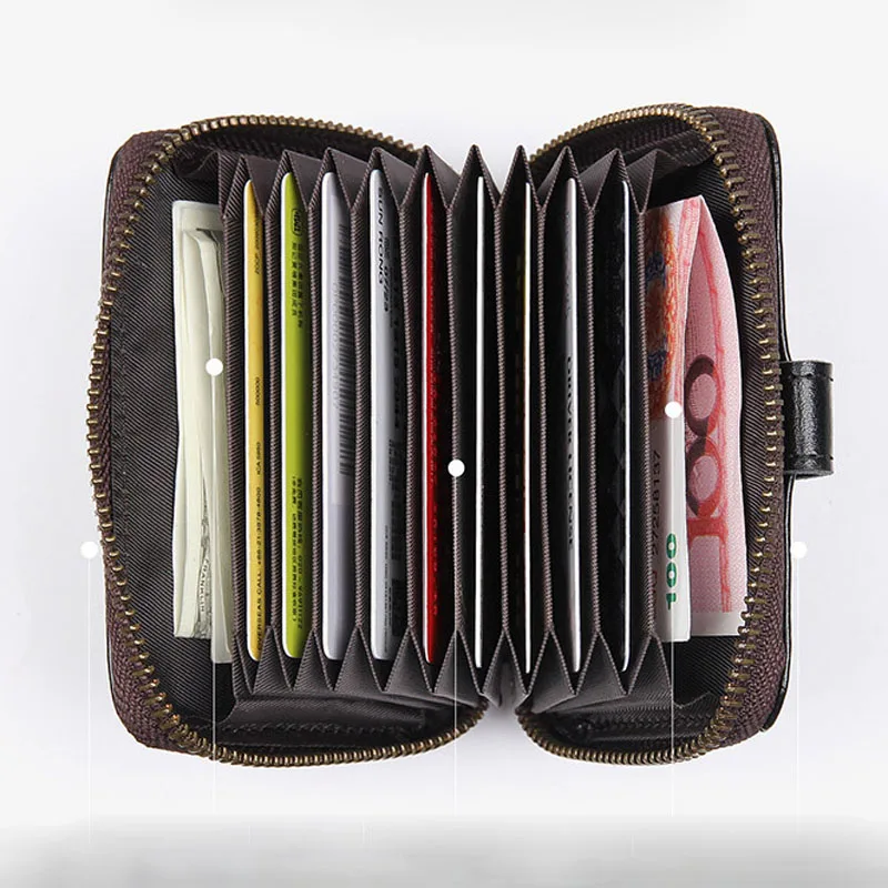 Мужской тонкий кошелек с RFID блокировкой минималистичный бумажник передним