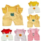 Аксессуары для кукол, 30 см, искусственная плюшевая игрушка, футболка, подтяжки, штаны, наряд, Мультяшные набивные куклы, одежда, детские подарки