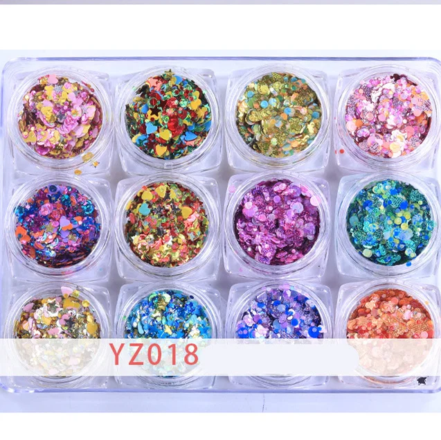 YZ018 CHIVENIDO фестиваль блеск глаз Gezicht блестки Maquillage фестиваль лицо драгоценные камни блеск для глаз дизайн ногтей - Цвет: YZ018
