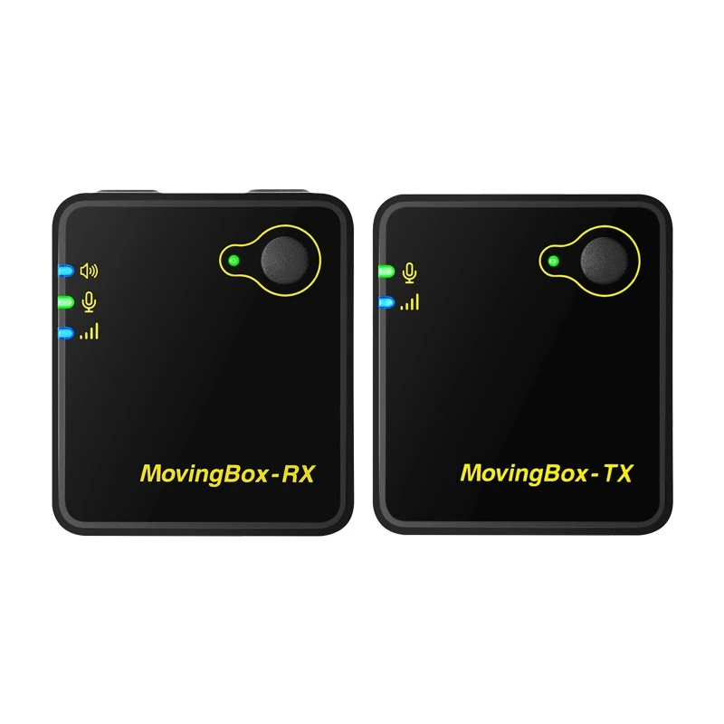 

Movingmic беспроводной Lavalier микрофон 2 канала 2,4G мини отворот микрофон для iPhone смартфона Youtube интервью MovingBox
