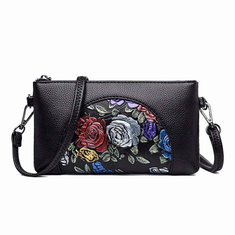 Женские сумки через плечо с цветочным принтом 2019 кожаные мессенджеры Женская