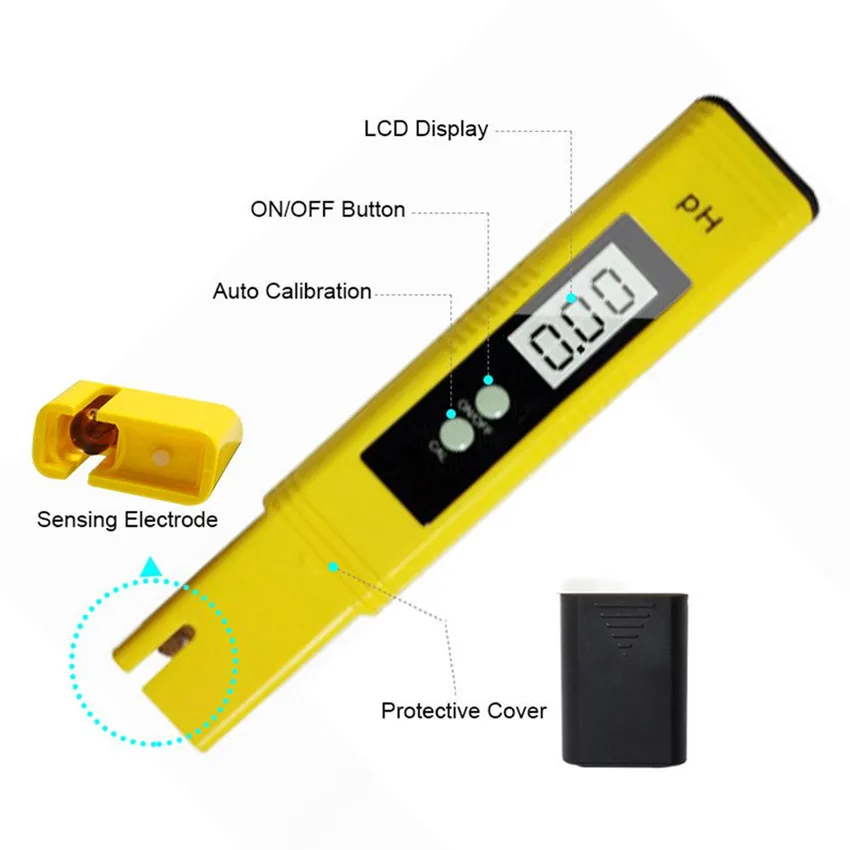Портативный PH метр с ЖК дисплеем Точность 0 01 для аквариума бассейна воды вина