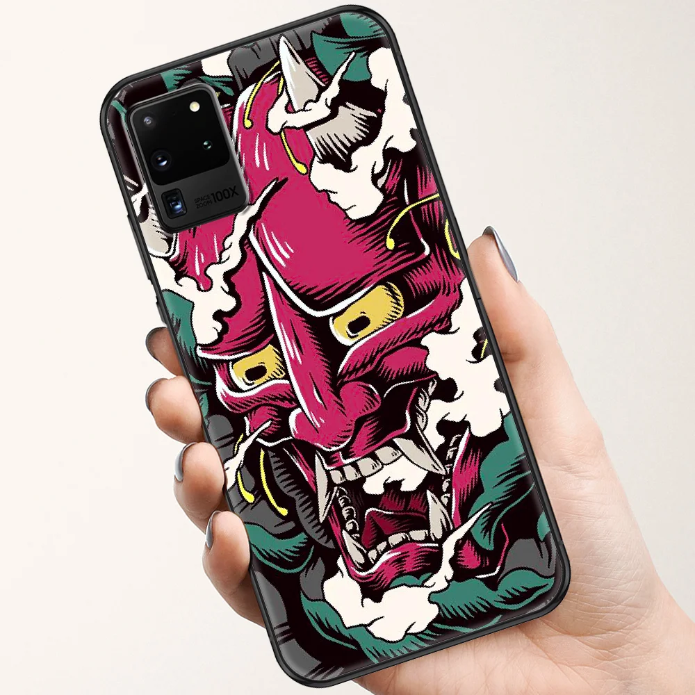 Чехол для Samsung Galaxy Note 4 8 9 10 20 S8 S9 S10 S10E S20 Plus UITRA с японской маской |