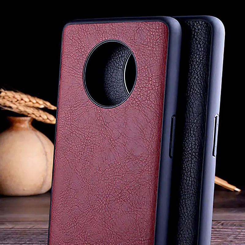 Чехол для Oneplus 7T Pro роскошный винтажный кожаный чехол мягкий ТПУ + ПК Жесткий oneplus 7t