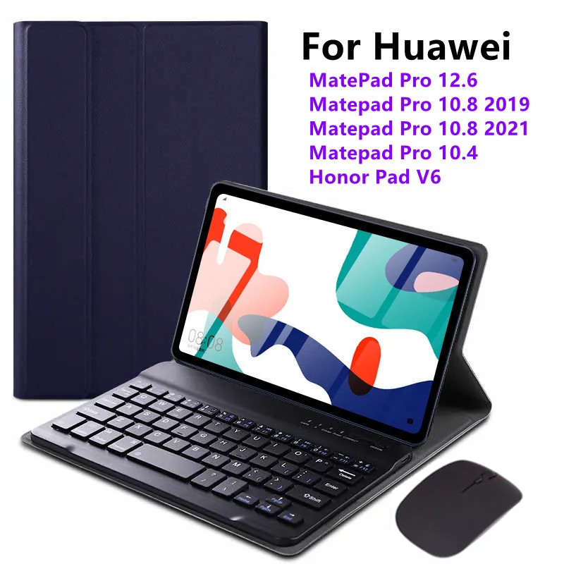 

For Huawei MatePad Pro 12.6'' 2021 10.4'' Honor V6 Tablet Cover Case For Huawei Matepad Pro 2021 10.8 Keyboard Teclado Funda