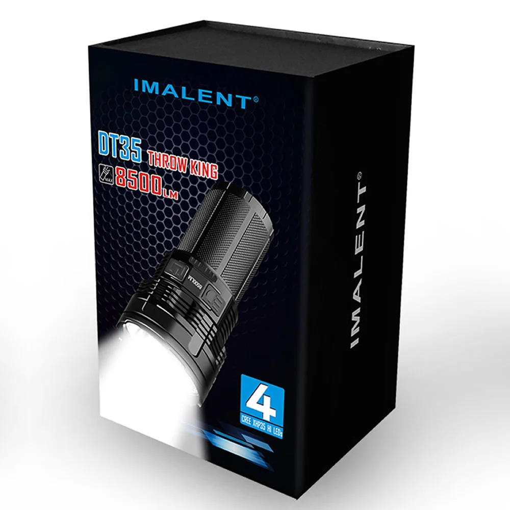 IMALENT DT35 USB Перезаряжаемый светодиодный фонарик CREE XHP35 с яркими люменами тактический фонарь 18650 литий-ионная аккумуляторная батарея