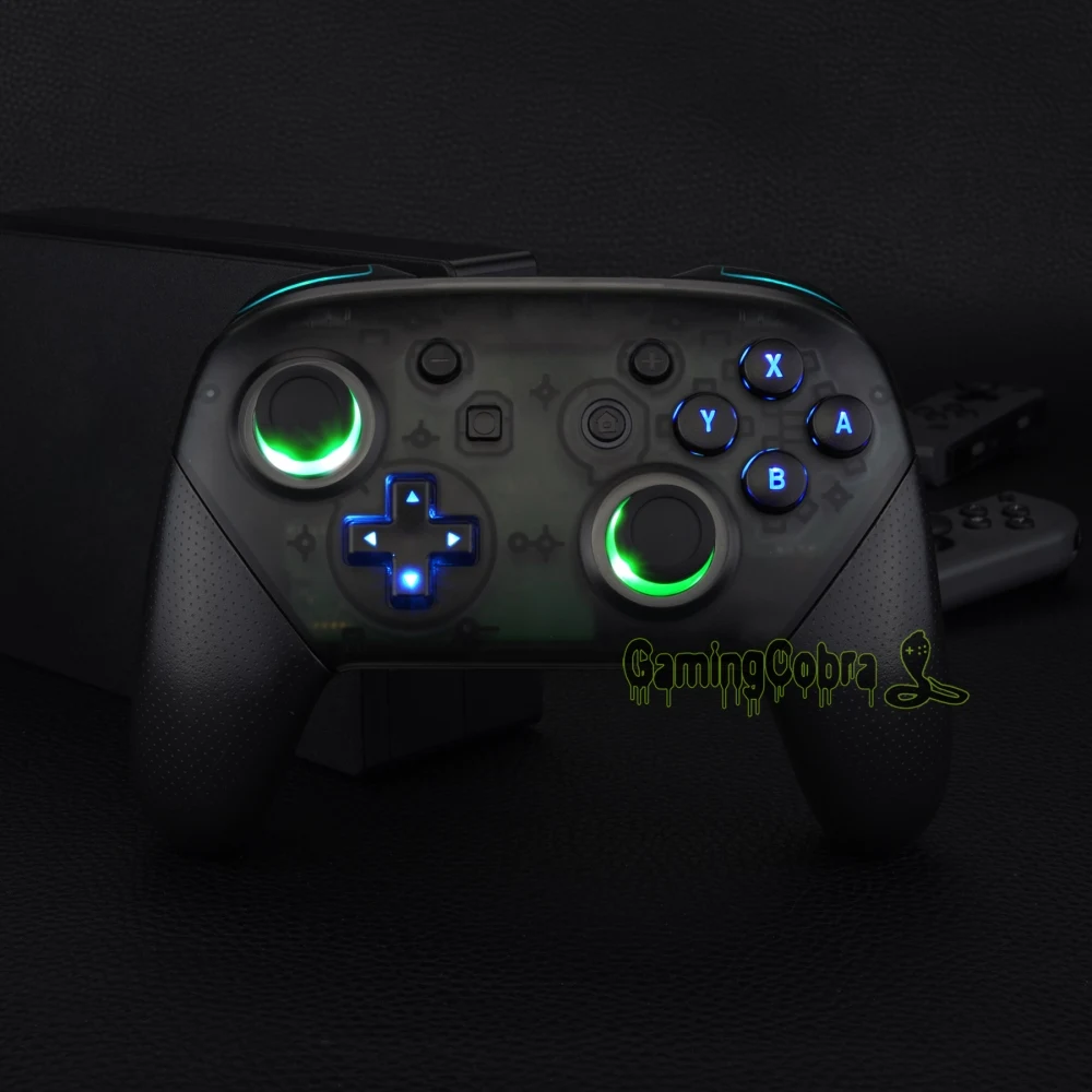 

Multi-Colors Luminated Thumbsticks D-pad ABXY ZR ZL L R Classic Symbol Buttons DTFS LED Kit for NS Pro Controller