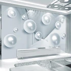 Самоклеящиеся обои на заказ, 3D стереоскопические обои с изображением космического круга шара, креативного современного гостиной, дивана, фона под телевизор, синяя роспись