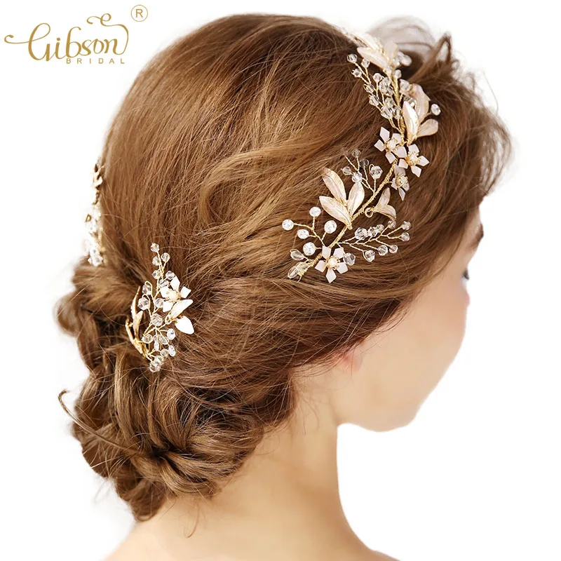 Свадебные украшения с кристаллами свадебные заколки для волос лозой и волосами