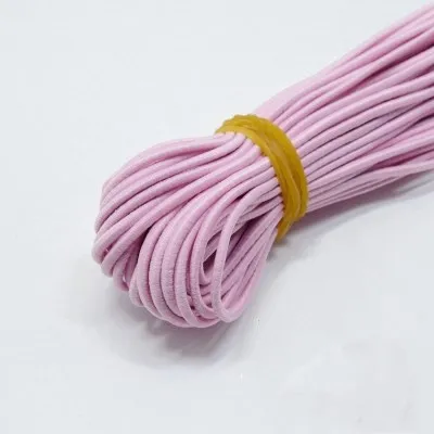 Pink 5meters 2 мм Экологичный круглый резиновый эластичный шнур эластичные ленты Веревка Ювелирные браслеты изготовление одежды бирка DIY аксессуары для рукоделия - Цвет: Pink 5meters
