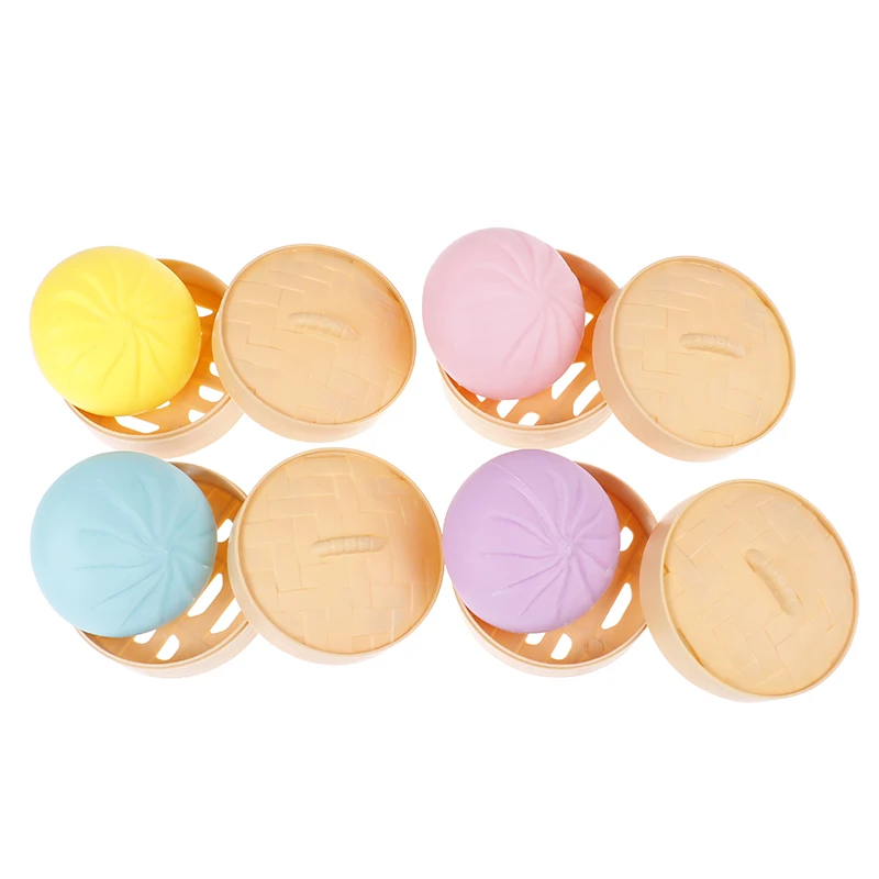 

1 шт. Пароварка с паром, Красочные Мягкие Большие Булочки