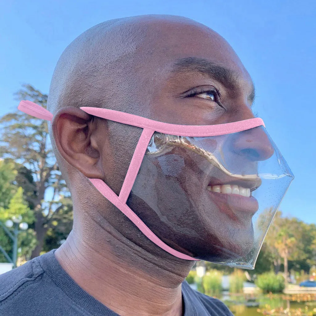 Adults Transparent Face Mask With Clear Window Visible Eye Shield Windproof Fog Haze PM2.5 Can Put Filter Mouth Mascarilla | Дом и сад