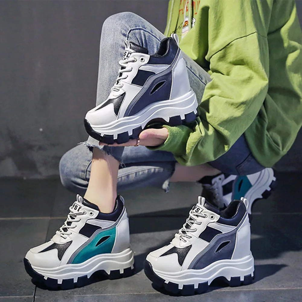 

Женские кроссовки на платформе, повседневные, увеличивающие рост, A62-72 HF