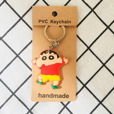 see chart 1 шт. Crayon Shin-chan аниме-брелок для ключей пвх рисунок брелок милая игрушка брелок для ключей подарки на день рождения унисекс новинка - Цвет: see chart