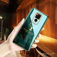 plating tpu soft phone case for huawei mate20 mate20x mate20pro back cover new creative elk solid color all inclusive protective