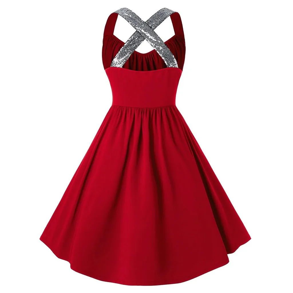 Новинка 2019 модные женские ретро платья красные Харадзюку повседневные винтажные