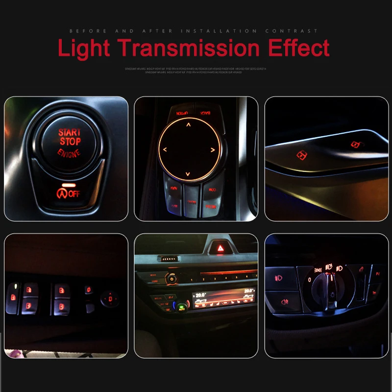 Новое поступление мультимедийные наклейки на кнопки для парковки Накладка BMW 5