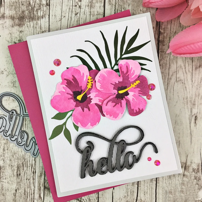 Цветы фон Нож Плесень Металл резка плесень серебро ремесло набор ручной работы