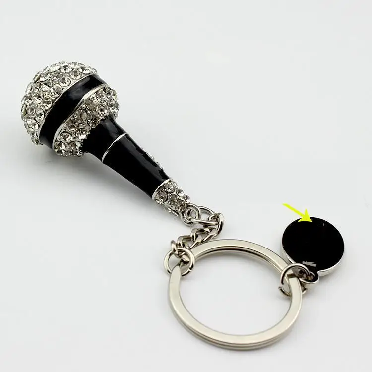 

Metal Key Ring, Simulation Microphone, Pendant, Valentine's Day Gift, Creative