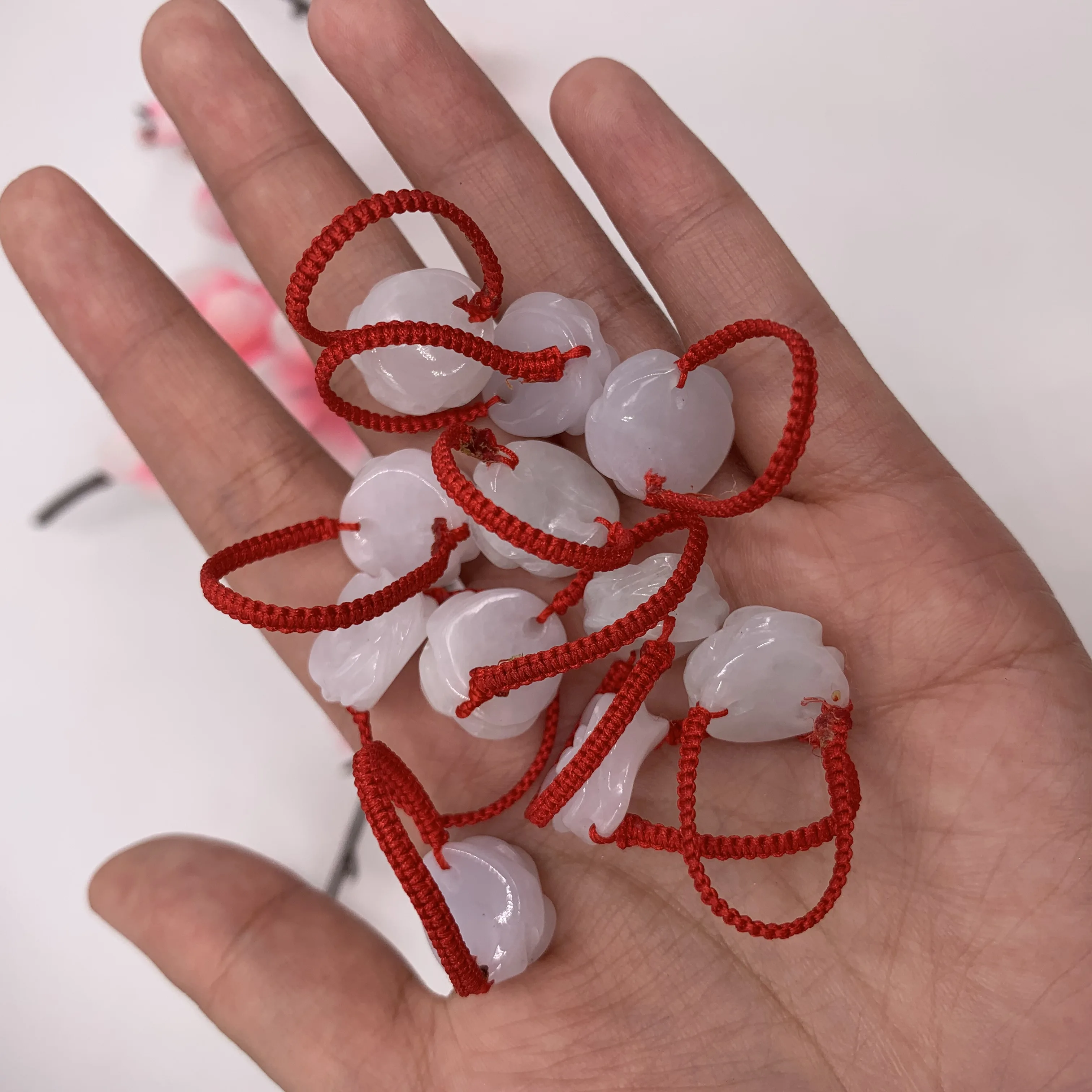 5 шт. натуральный изумруд жадеит розовое кольцо аксессуары сделай сам браслет