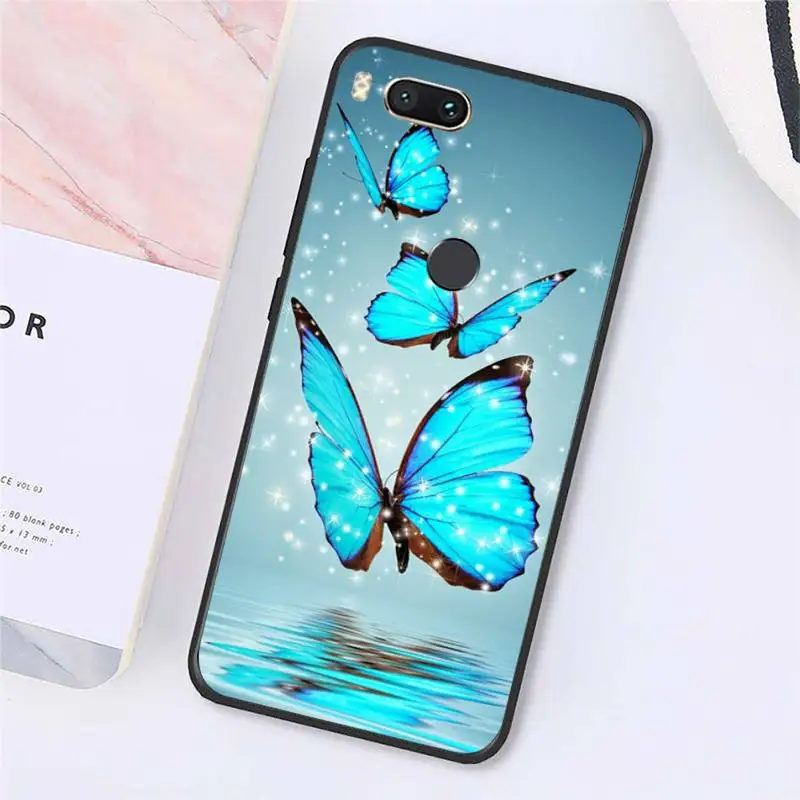 

butterfly cute animal pattern Phone Case For Xiaomi Redmi note 7 8 9 t max3 s 10 pro lite Luxury brand shell funda coque