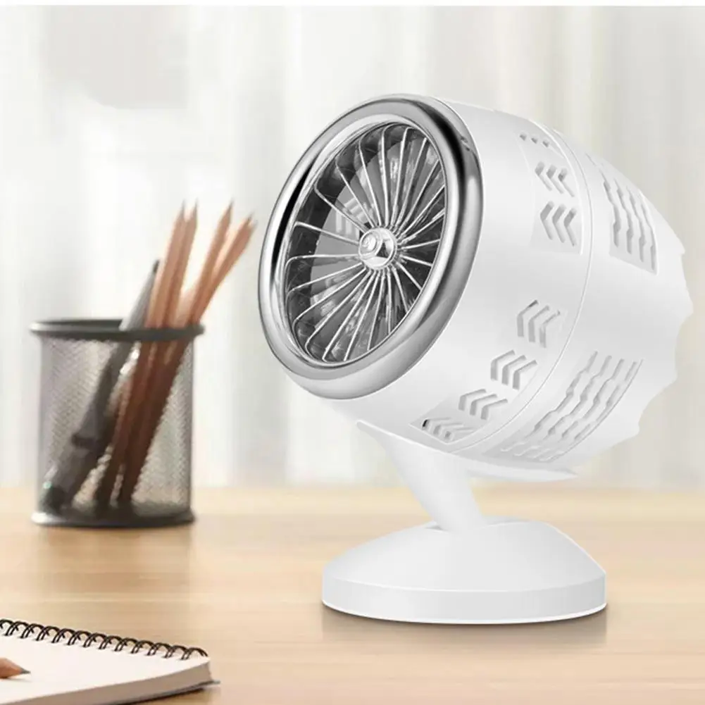 

1pcs 5v Fan Usb Mini Portable Desktop Cooling Fan Air Circulation Fan Double-blade Turbofan Cooler 360 Rotation For Home Of I0q3