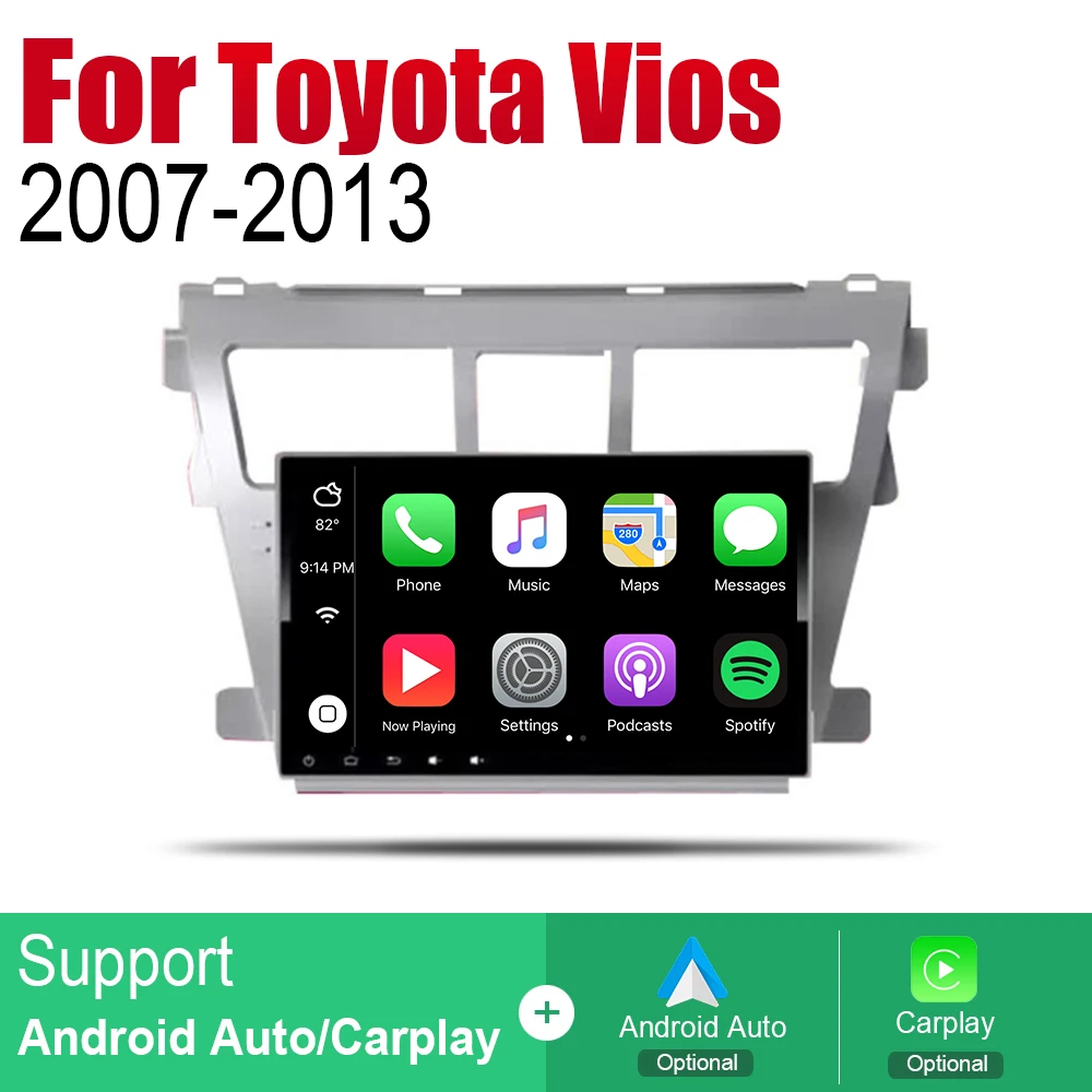 Автомагнитола ZaiXi 2 Din Android для Toyota Vios 2007 ~ 2013 GPS навигация BT Wi Fi карта мультимедийная
