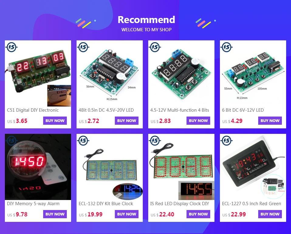 Электронные DIY Набор точные C51 часы 4 биты часы светодиодный дисплей Электроника