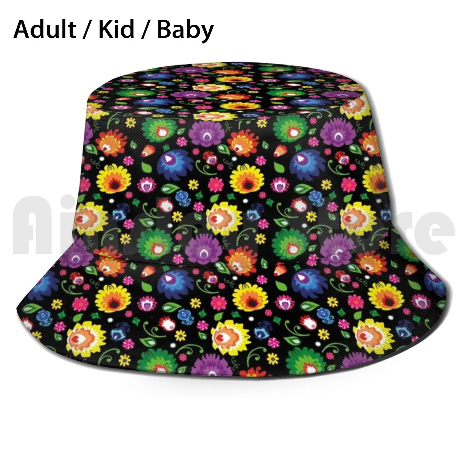 

Панама в этническом стиле для взрослых и детей, пляжная шляпа от солнца, с цветочным принтом, средней и черной расцветки, традиционная
